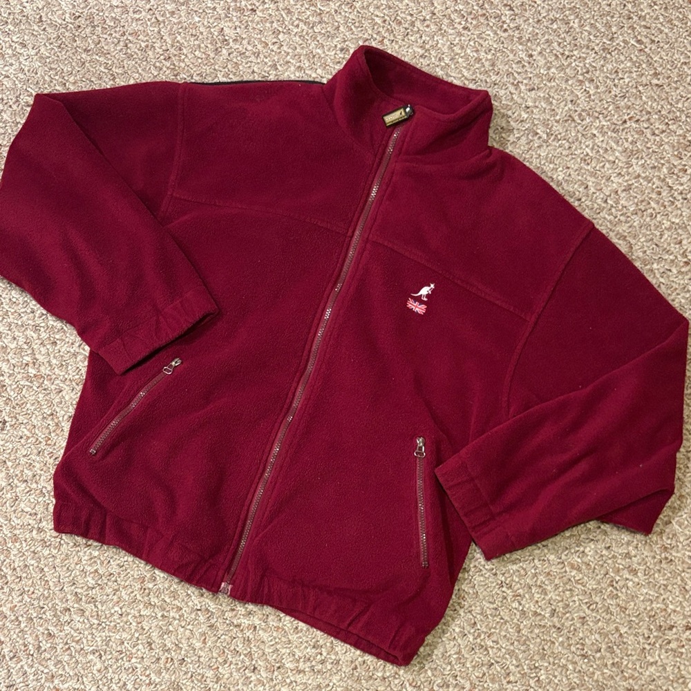 Vintage Kangol red and black fleece